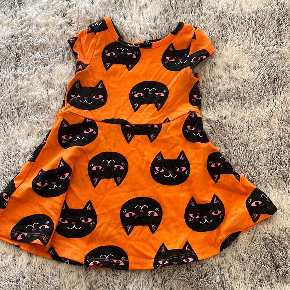 Kitty Halloween dress / toddler girl 18m